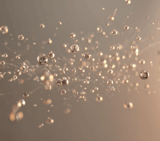 Goccia molecolare di spray acqua profumata