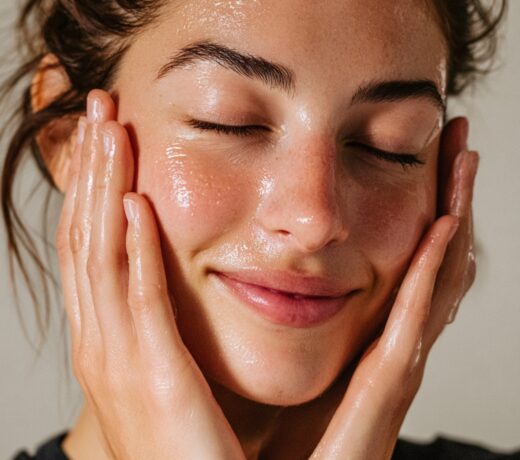 Olio Gel detergente Struccanate Pelle di seta su modella